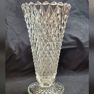 Diamond Cut Crystal Bud Vase